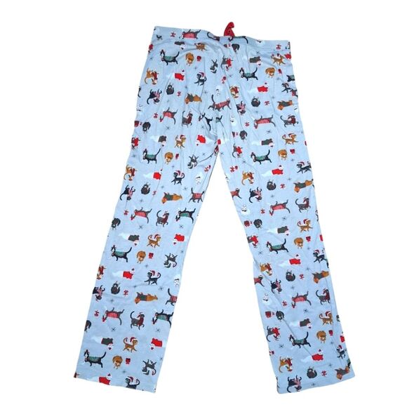 Rachel Zoe Womens Pull On Pajama Pants Soft Drawstring Holiday Kitties Small - Picture 3 of 5